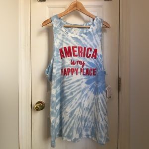 XL Love & Pinapples tank top.  Cool tie dye.